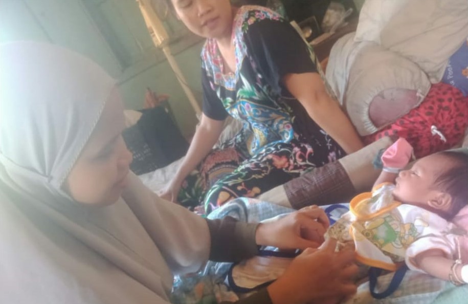 Petugas Puskesmas Tanjung Beringin Pantau Kesehatan Bayi dan Ibu Nifas