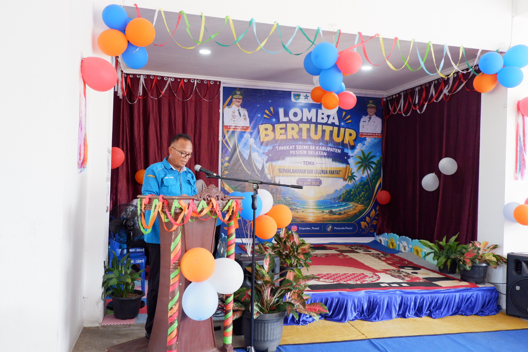 Dinas Perpustakaan Pessel Gelar Lomba Bertutur SD/MI se-Kabupaten