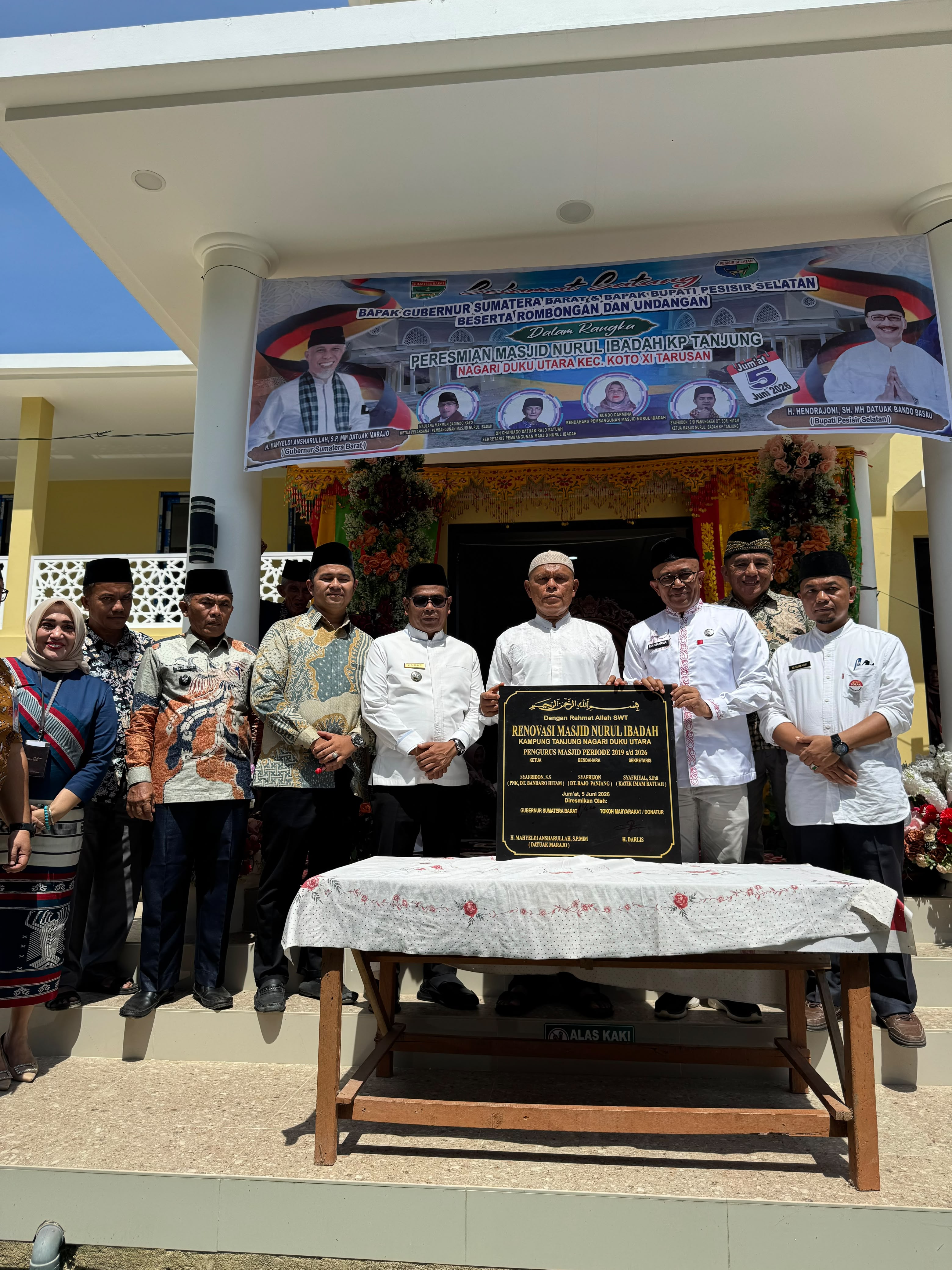 Risnaldi Apresiasi Semangat Gotong Royong Warga dan Perantau Bangun Masjid Nurul Ibadah