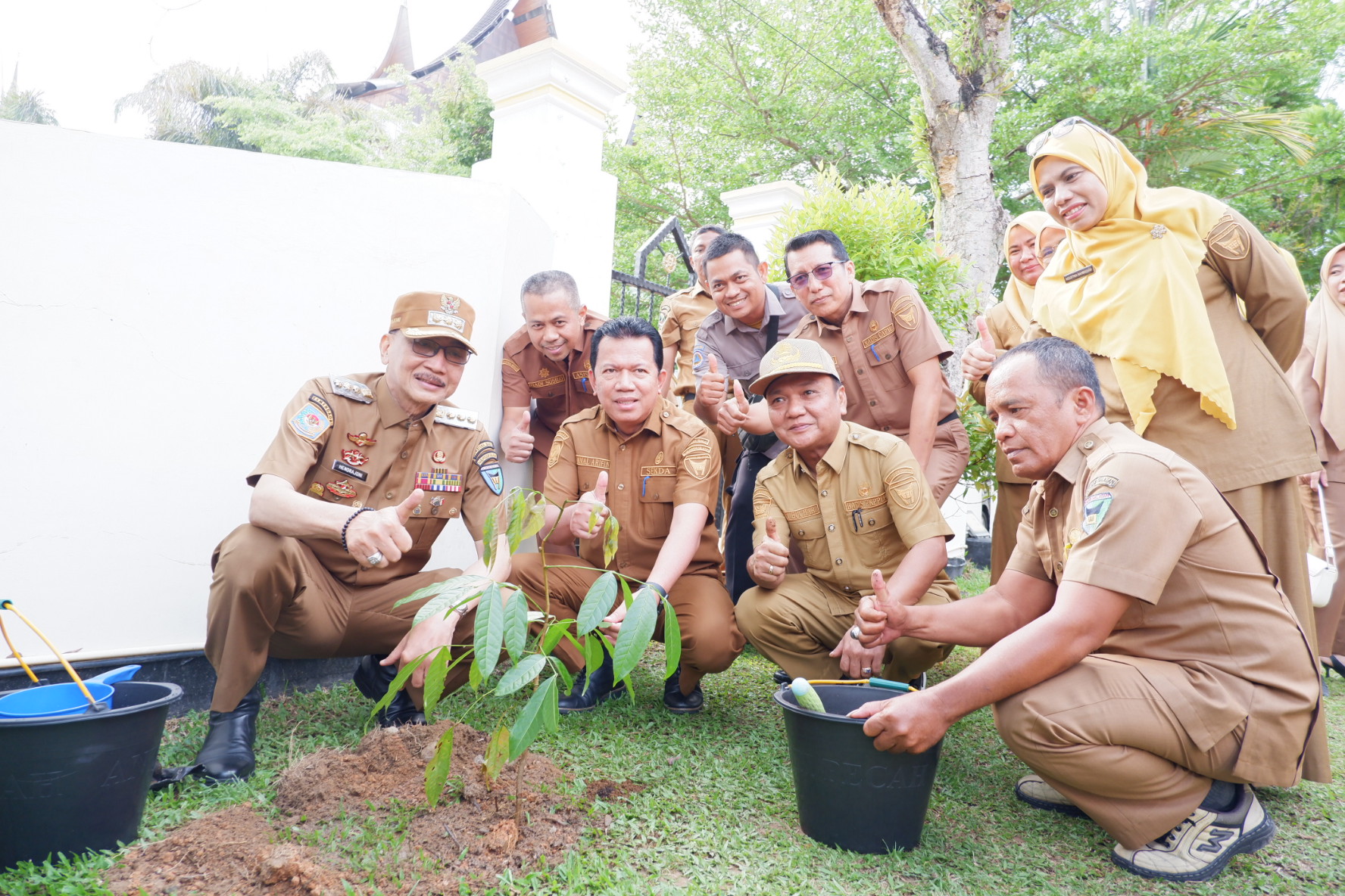 Peringati Hari Lingkungan Hidup Sedunia 2026, Bupati Hendrajoni Tanam Pohon di Halaman Kantor Bupati Pessel