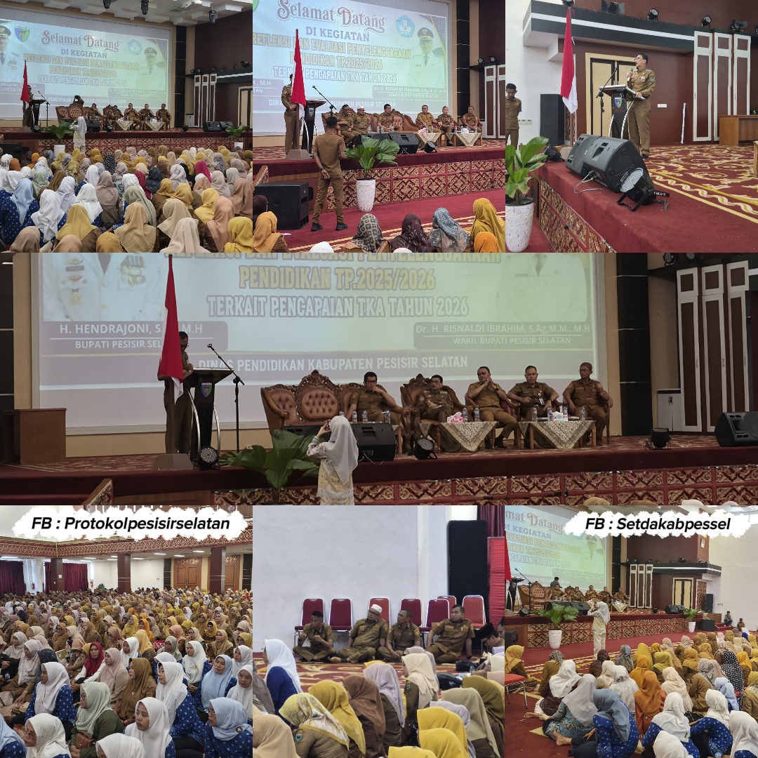 Bupati Hendrajoni Tekankan Perbaikan Berkelanjutan dalam Evaluasi Pendidikan TP 2025/2026