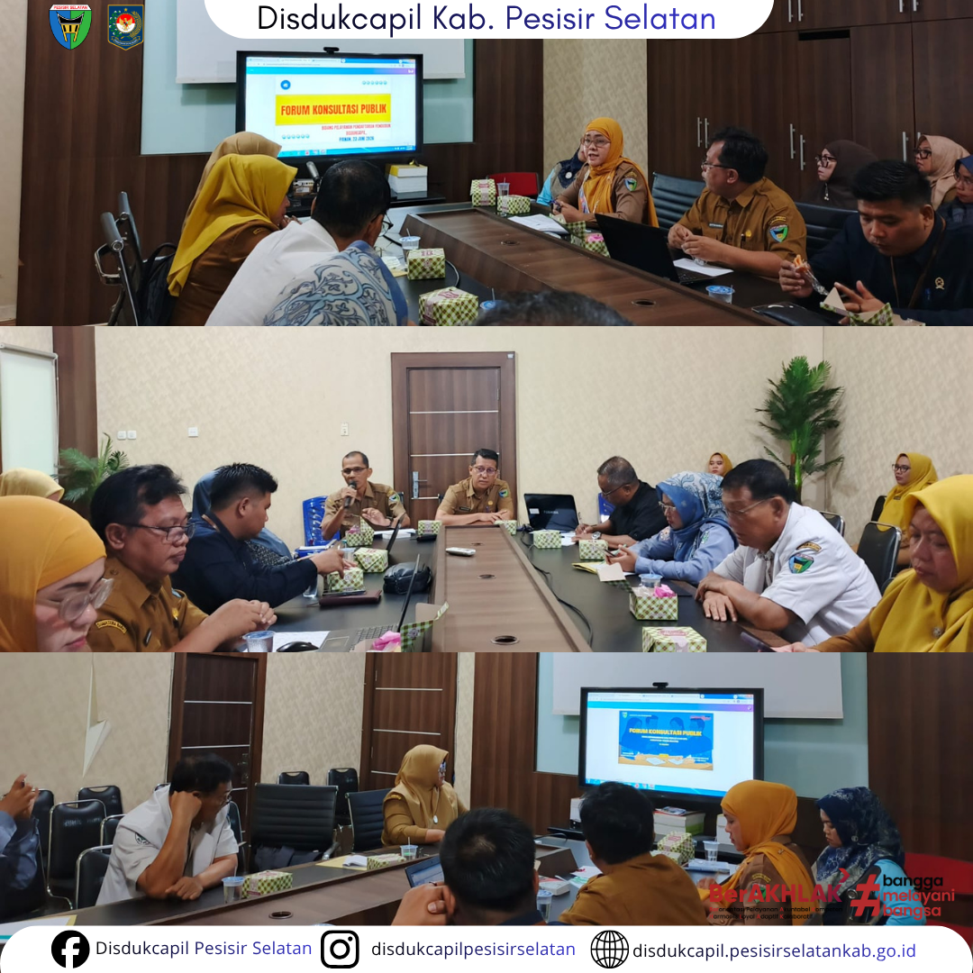 Forum Konsultasi Publik Disdukcapil Pesisir Selatan Soroti Akurasi Data dan Peningkatan Pelayanan Adminduk