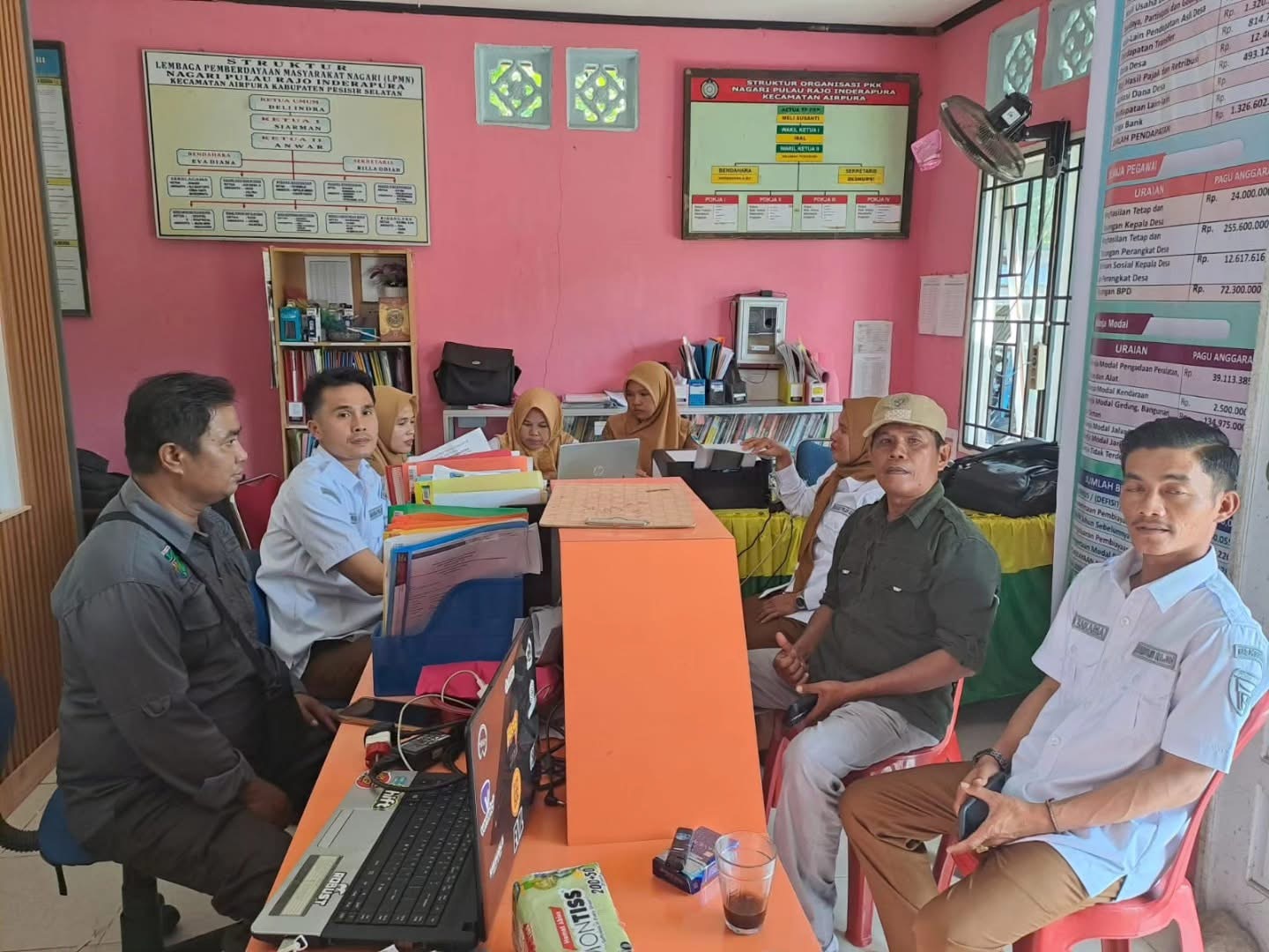 Tegakkan Transparansi Anggaran, Tim II Kecamatan Airpura Monev Transaksi Non-Tunai di Pulau Rajo
