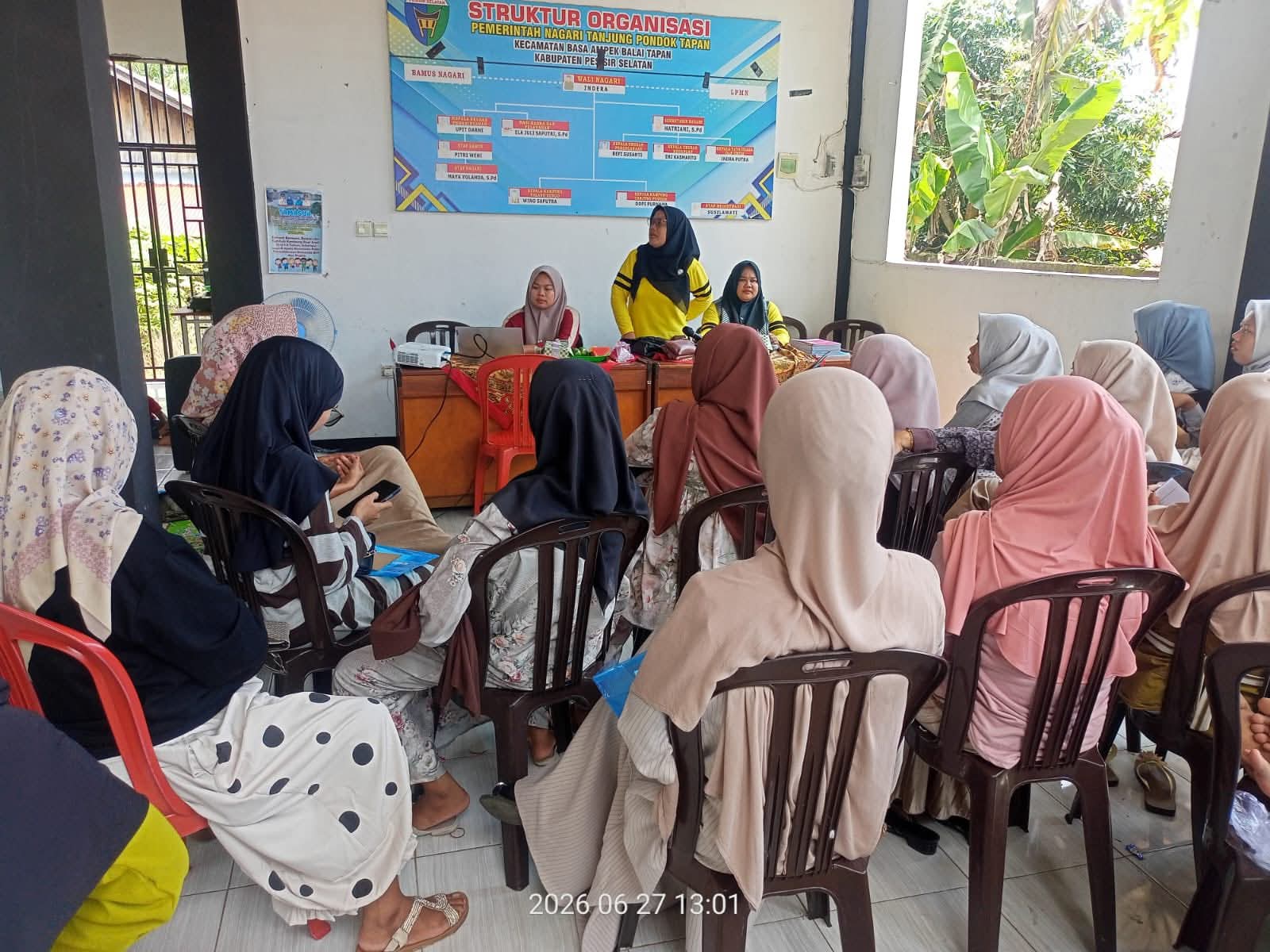 Pemerintah Nagari Tanjung Pondok Bekerjasama dengan Puskesmas Tapan Melakukan Peningkatan Kapasitas Kader Posyandu