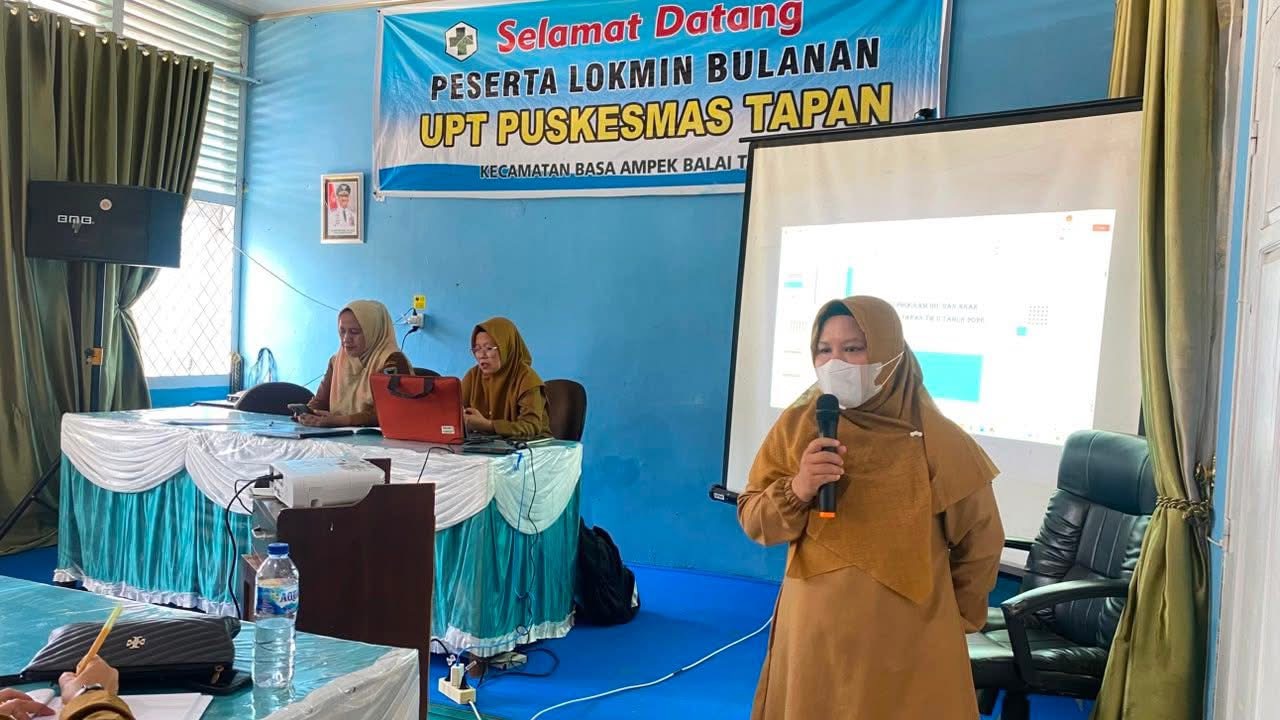 Gelar Lokmin Bulanan, Kepala UPT Puskesmas Tapan Evaluasi Capaian Program dan Pacu Mutu Pelayanan