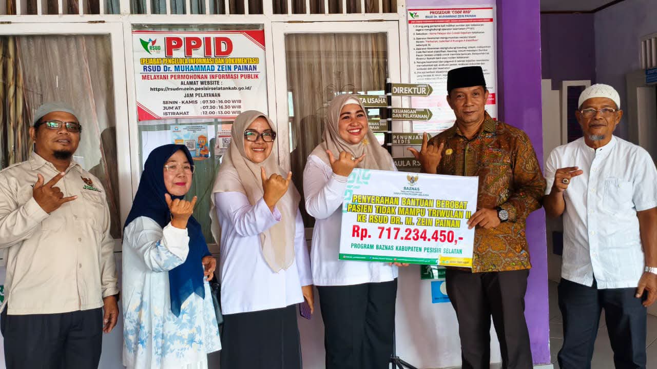 BAZNAS Pesisir Selatan Salurkan Rp717 Juta untuk Biaya Pengobatan Pasien Kurang Mampu