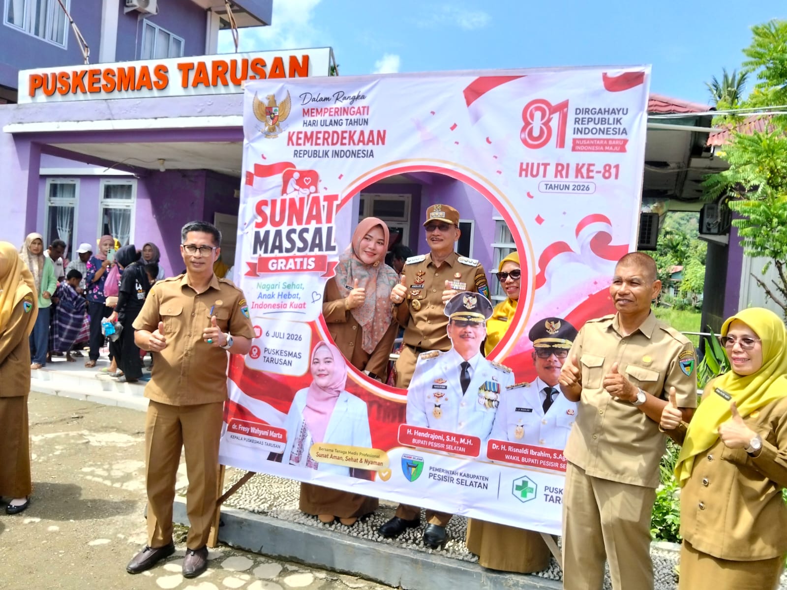 Target 70, Tembus 86 Peserta! Sunat Massal Gratis di Puskesmas Tarusan Diserbu Warga