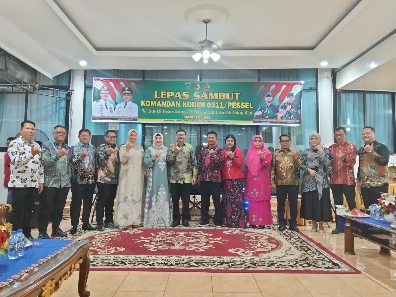 Lepas Sambut Dandim 0311/Pesisir Selatan, Hendrajoni: Pak Theodorus Luar Biasa, Selamat Datang Letkol Yudi