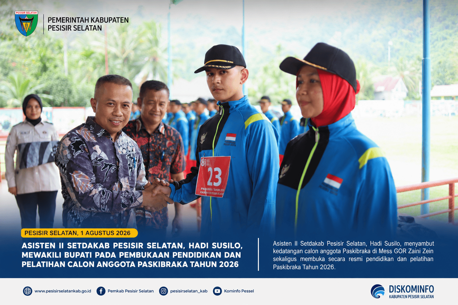 Menempa Karakter, Disiplin, dan Jiwa Kepemimpinan Melalui Pendidikan dan Pelatihan Paskibraka Kabupaten Pesisir Selatan