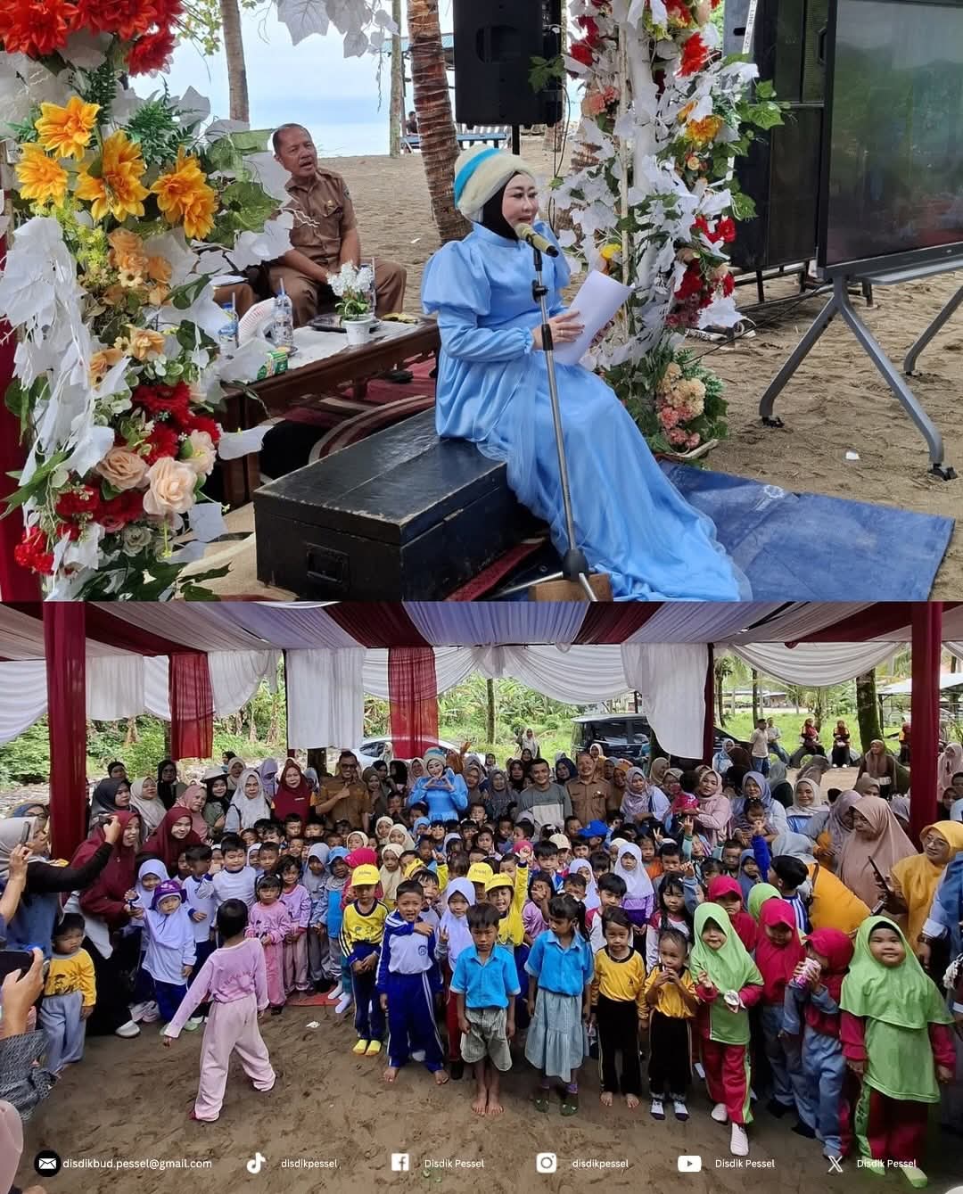 Bunda PAUD Pesisir Selatan Lisda Hendrajoni Ajak Anak Gemar Membaca Lewat Kegiatan Bercerita