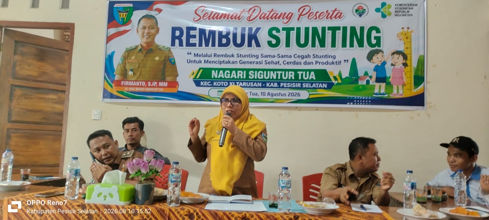 Komitmen Percepatan Penurunan Stunting, Kadis Dinkes PPKB Turun Langsung Hadiri Rembuk Stunting Nagari Siguntur Tua