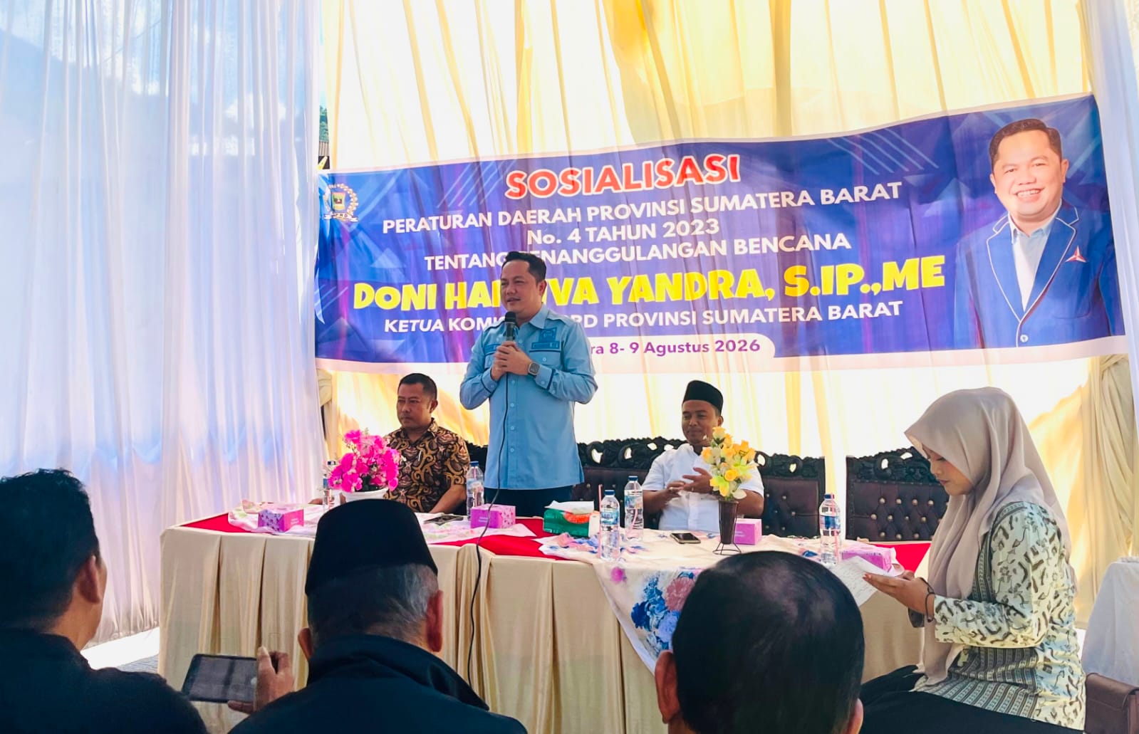 Sosialisasi Perda No. 4 Tahun 2023 tentang Penanggulangan Bencana digelar di Nagari Muaro Aie