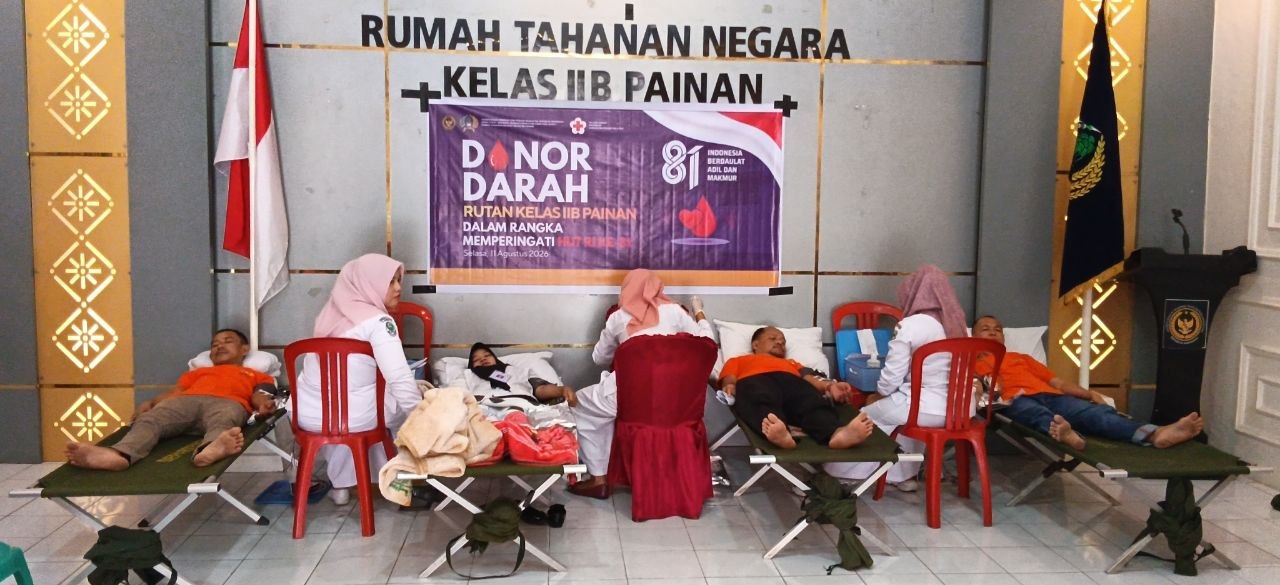 Wujud Kepedulian di HUT RI ke-81, Rutan Kelas II B Painan Gelar Donor Darah