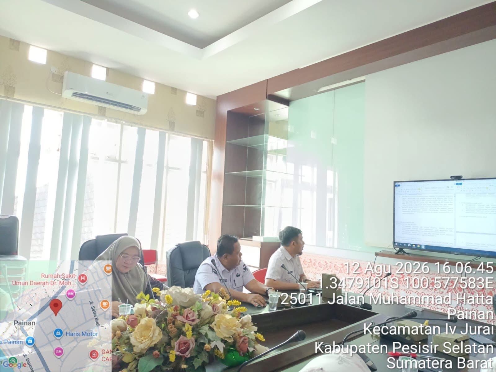 Perkuat Kolaborasi Jaminan Kesehatan, Dinkes PPKB Pessel Ikuti Rapat Draf PKS dengan BPJS Kesehatan