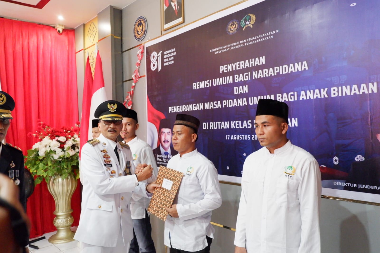 Sebanyak 39 Warga Binaan Rutan Painan Terima Remisi HUT ke-81 RI