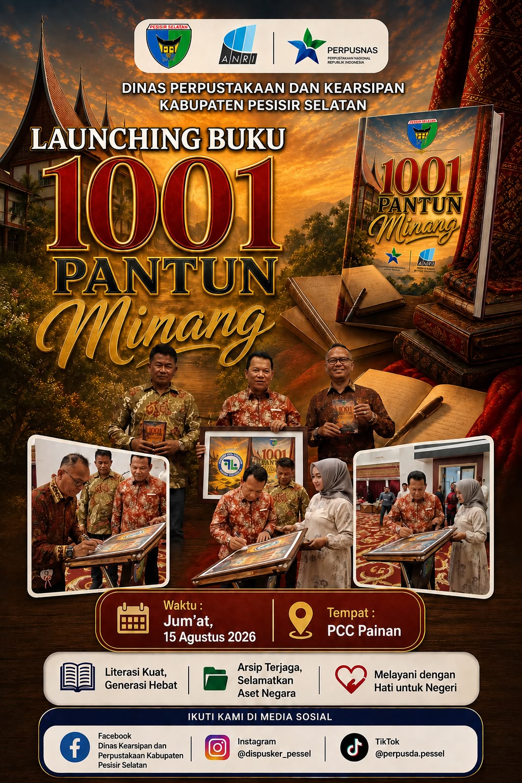 Bupati Hendrajoni Apresiasi Buku 1001 Pantun Minang, Perkuat Literasi dan Budaya Pessel