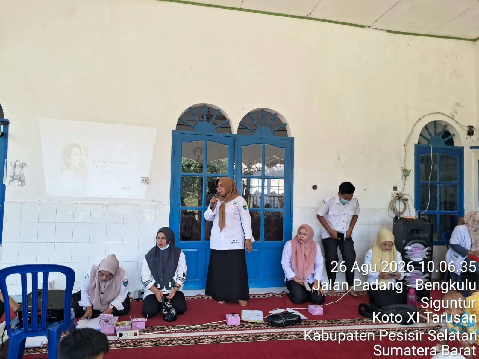 Dinkes PPKB Pessel dan Puskesmas BBB Gelar Skrining TB Terintegrasi CKG di Nagari Siguntur