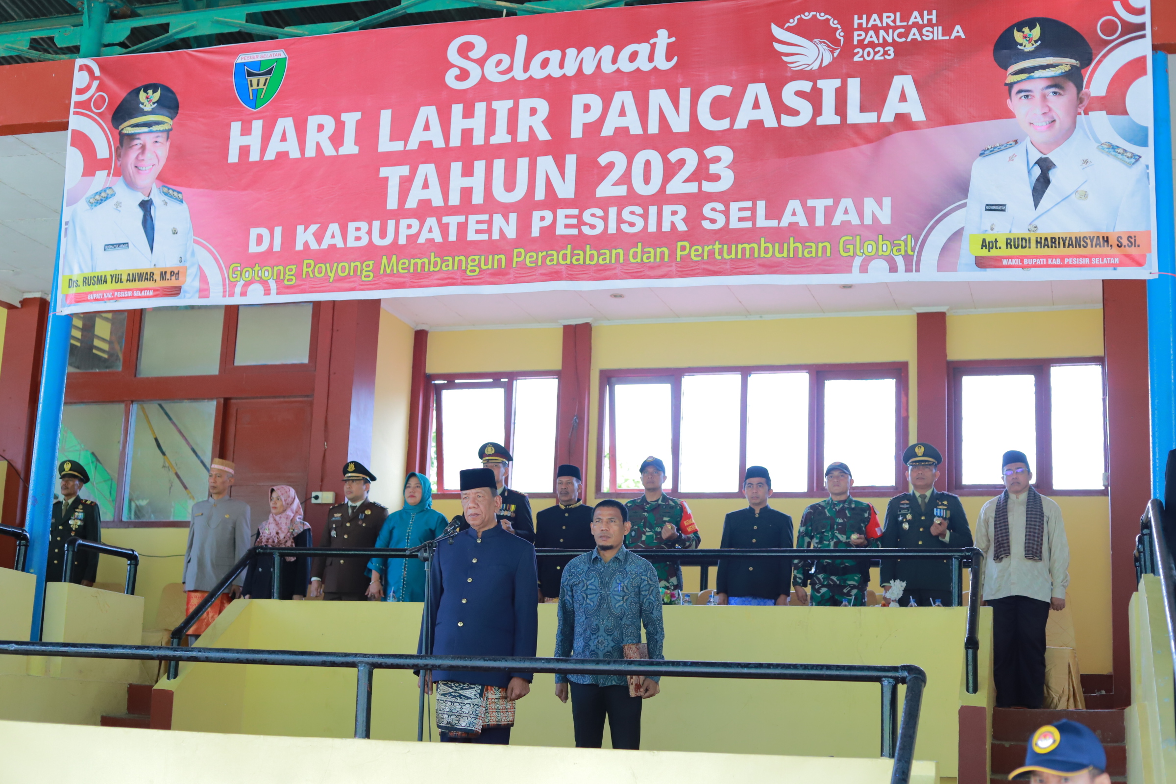 Bupati Rusma Yul Anwar Pimpin Upacara Peringatan Hari Pancasila Tahun 2023