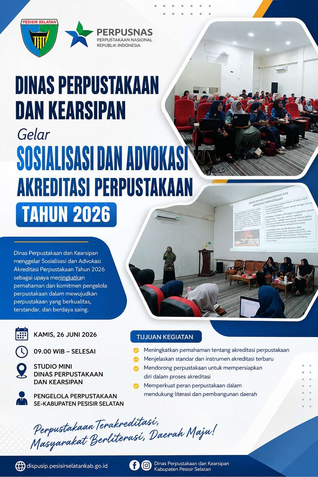 Akreditasi Jadi  Momentum Naik Kelas, Perpustakaan Pessel Didorong Tak Sekadar Jadi Tempat Buku