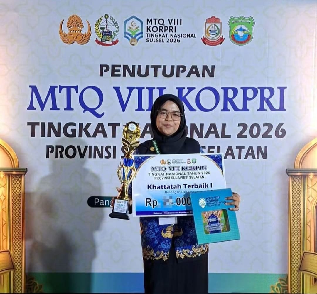 Bikin Bangga! Guru Pessel Annisa Kurniawati Juara 1 Khattatah MTQ Korpri Nasional 2026
