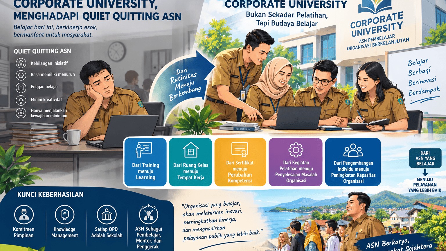 MENGHIDUPKAN CORPORATE UNIVERSITY, MENGHADAPI QUIET QUITTING ASN
