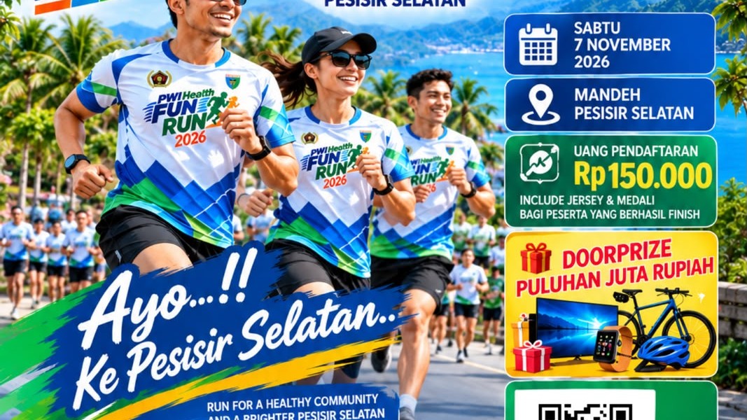 Event PWI Health Fun Run 5K 2026 Siap Digelar di Kawasan Mandeh