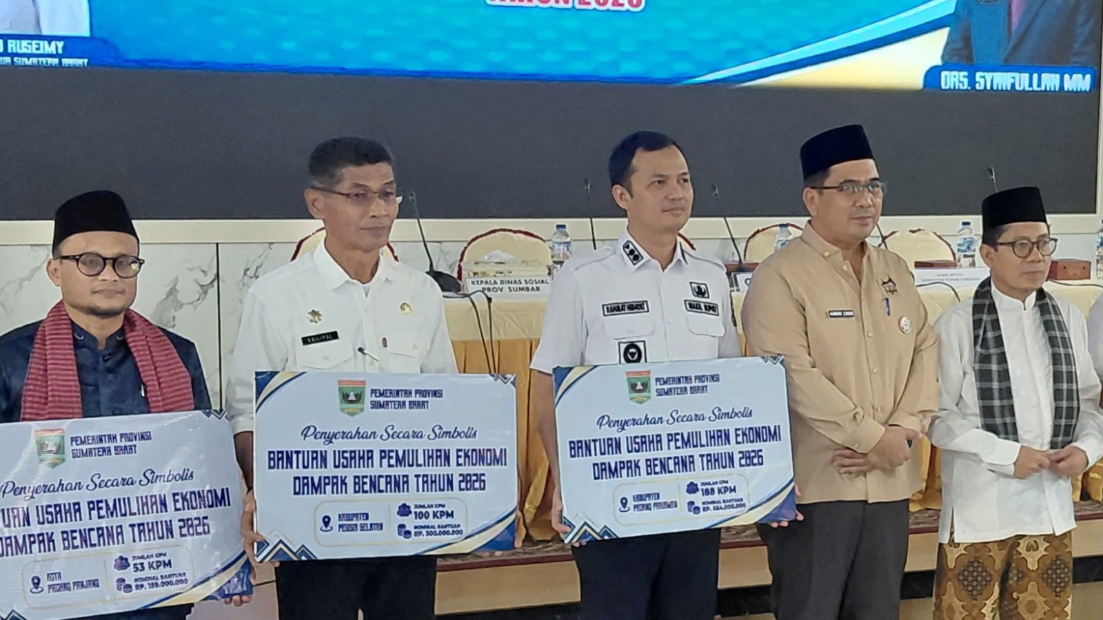 Pemerintah Kabupaten Pesisir Selatan Terima Bantuan Usaha Pemulihan Ekonomi Dampak Bencana