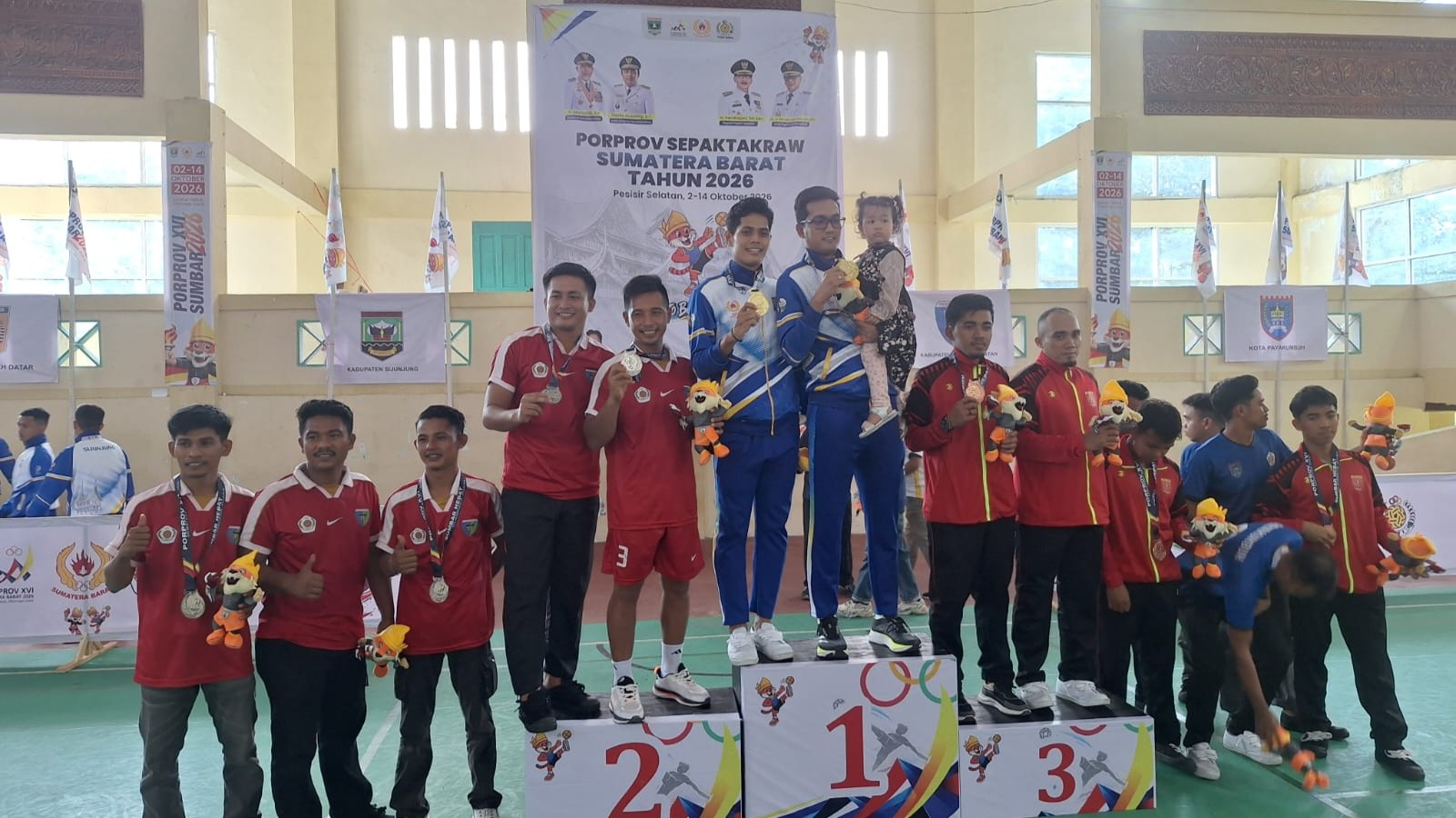 GOR Zaini Zein Jadi Saksi Perjuangan, Sepak Takraw Pessel Panen 7 Medali di Porprov XVI