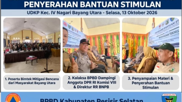 Pemkab Pesisir Selatan Dukung Penguatan Mitigasi Bencana dan Penyaluran Bantuan Stimulan di Bayang Utara