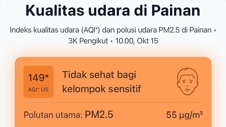 BPBD Pessel Imbau Warga Waspadai Kabut Asap, Kualitas Udara Masuk Kategori Tidak Sehat