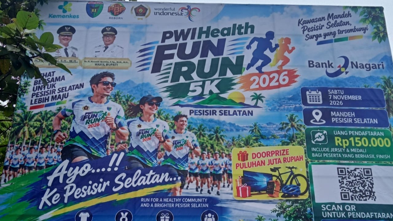 Mandeh Bersiap Diserbu Pelari! PWI Health Fun Run 5K Tawarkan Doorprize Puluhan Juta