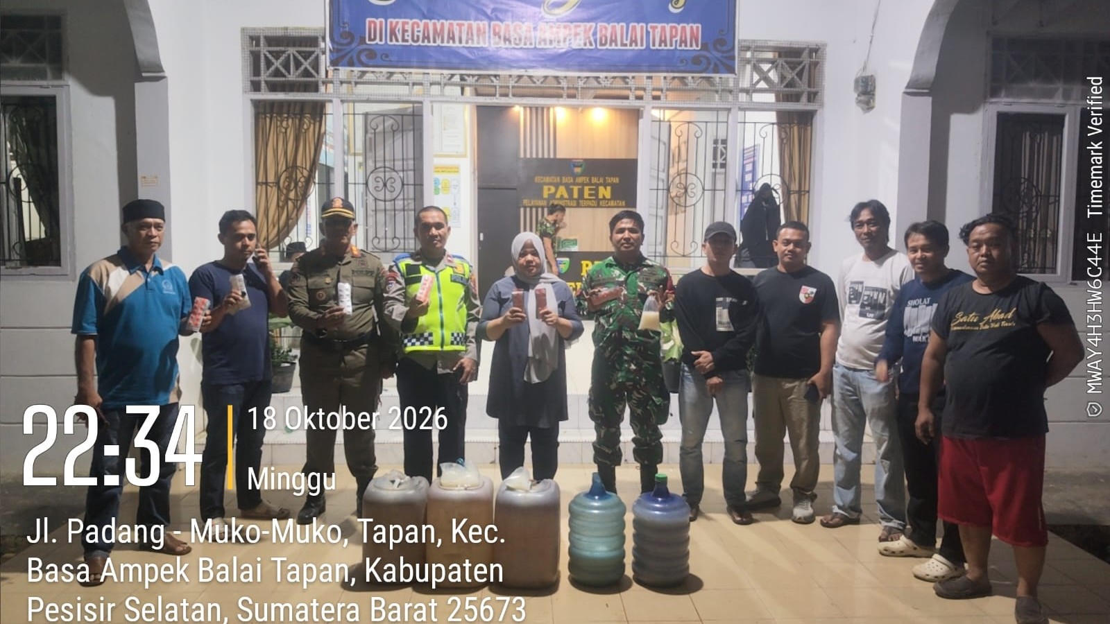 Razia Pekat di Tapan, Satgas Trantibum Amankan 132 Strip Samcodin dan Tuak