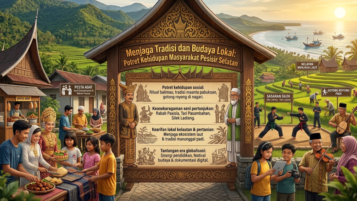 Menjaga Tradisi dan Budaya Lokal: Potret Kehidupan Masyarakat Pesisir Selatan