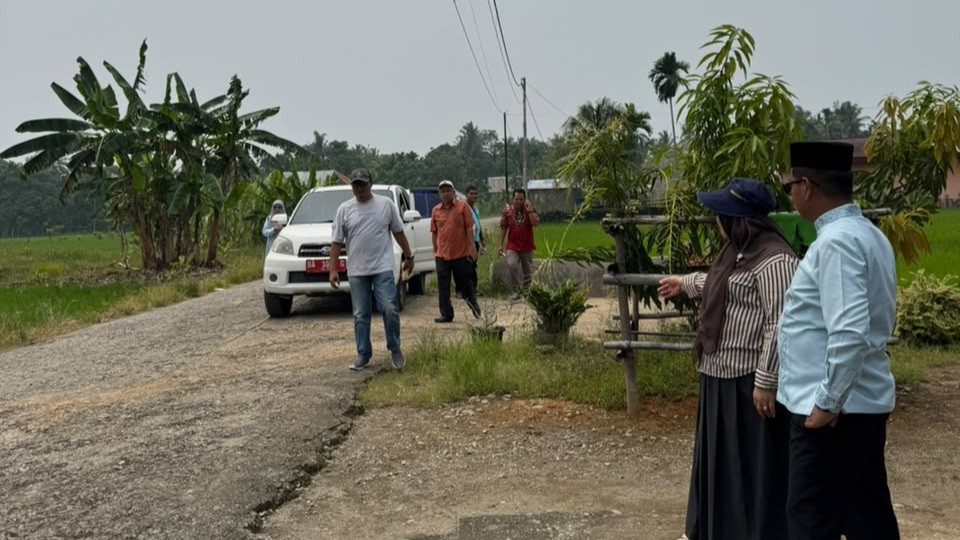 Serap Kebutuhan Petani, Wabup Risnaldi Tinjau Irigasi dan Jalan Produksi