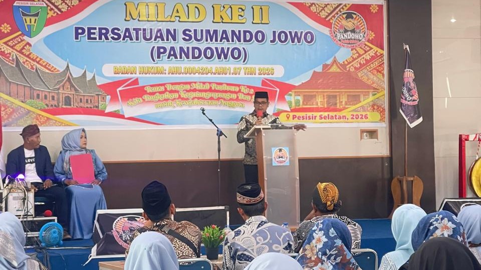 Hadiri HUT ke-2 Pandowo, Wabup Risnaldi Ajak Perkuat Persaudaraan dan Kerukunan di Pesisir Selatan
