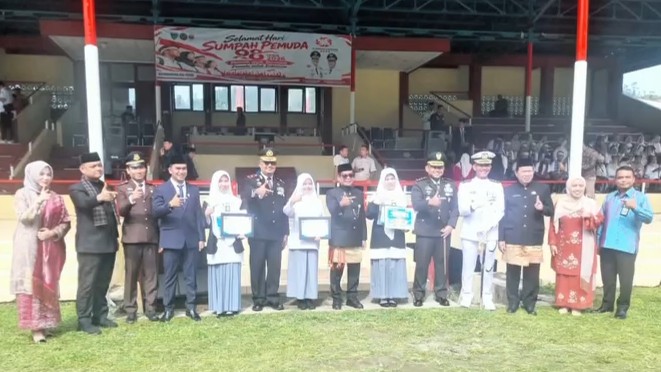 Wabup Risnaldi Serahkan Penghargaan Pelajar Pelopor Keselamatan Lalu Lintas 2026