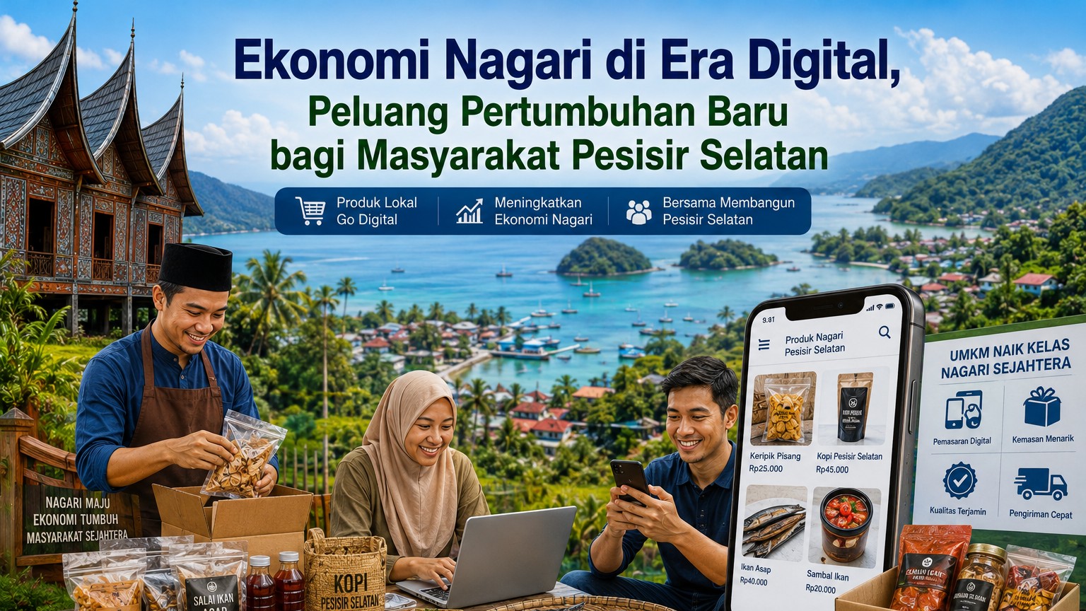 Ekonomi Nagari di Era Digital, Peluang Pertumbuhan Baru bagi Masyarakat Pesisir Selatan