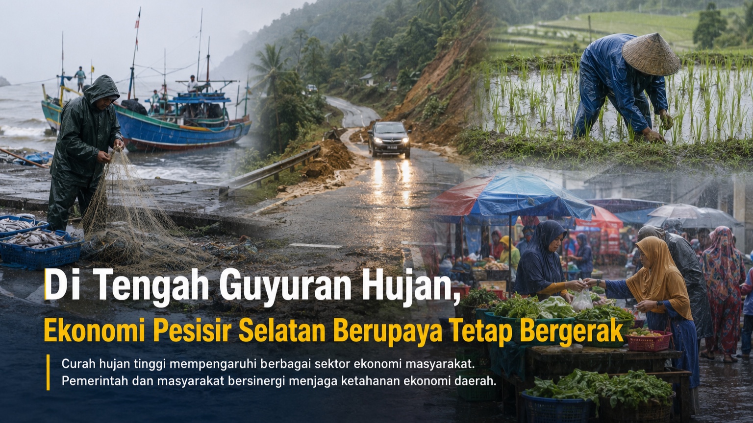 Menjaga Ekonomi Tetap Tumbuh di Tengah Tingginya Curah Hujan di Pesisir Selatan