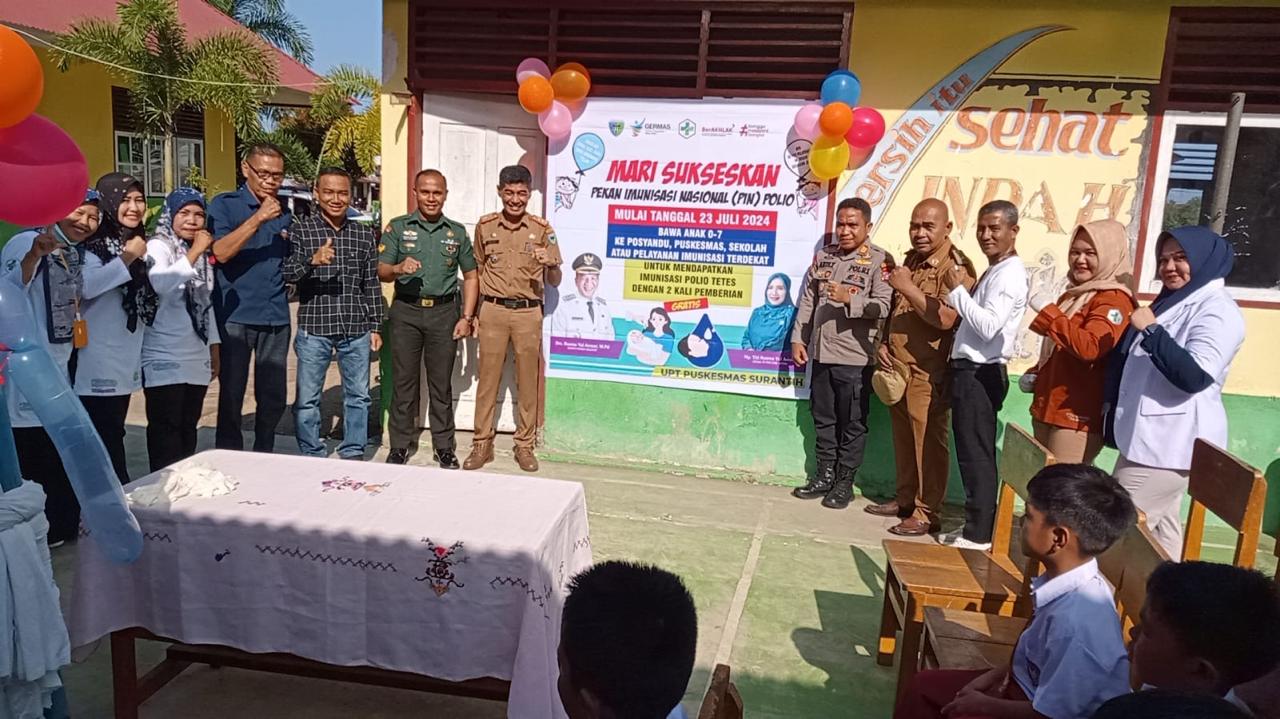 Agar Terlaksana Dengan Sukses, Puskesmas Surantih Launching PIN Polio di Sekolah
