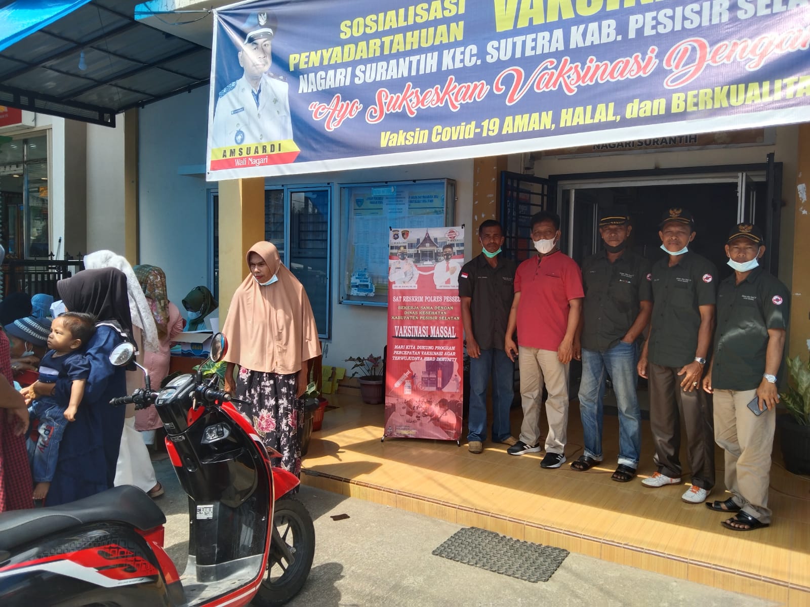Camat Sutera Bersama Forkopimca Lakukan Sosialisasi dan Pemantauan Pelaksanaan Vaksin di Semua Nagari  