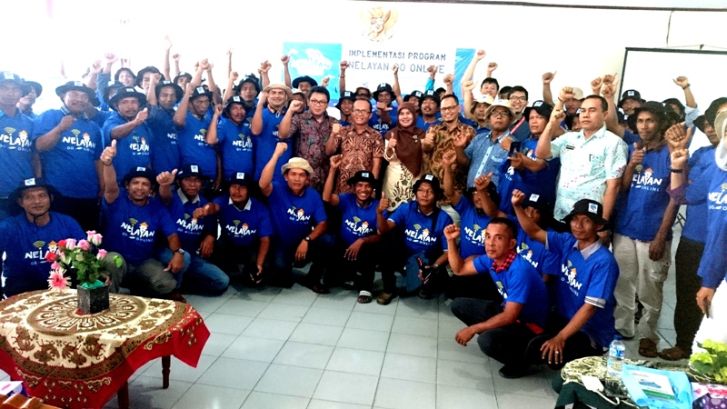Bupati diwakili Sekdakab Pessel Ir Erizon MT buka kegiatan inplementasi Program Nelayan Go Online dalam menangkap ikan