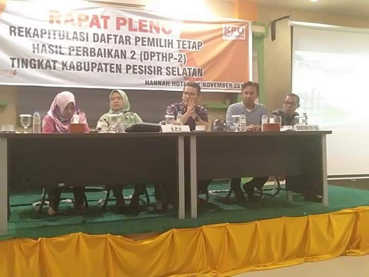 KPU Gelar Rapat Pleno Penetapan  DPTHP2 