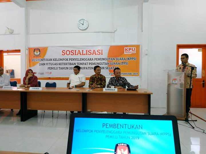 KPU Pessel Gelar Sosialisasi Pembentukan KPPS Pemilu 2019