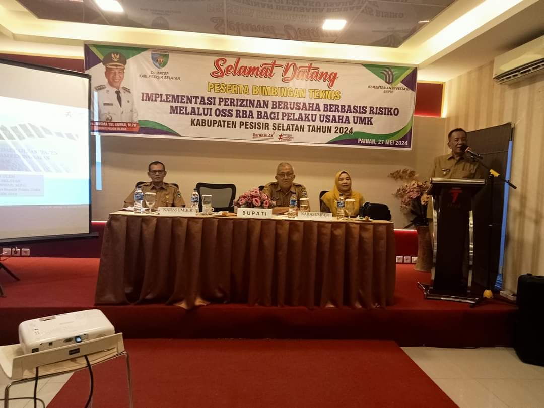 Bupati Rusma Yul Anwar Buka Bimtek Implementasi Perizinan Berusaha Berbasis Risiko Bagi UMK