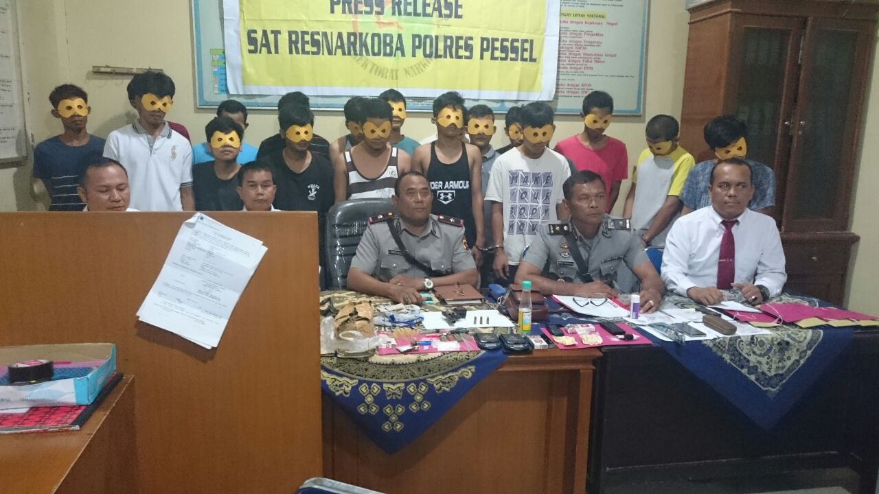 Dalam waktu 2,5 bulan,Satnarkoba Polrea PPessel ungkap 19 pelaku penyalagunaaan Narkoba. 