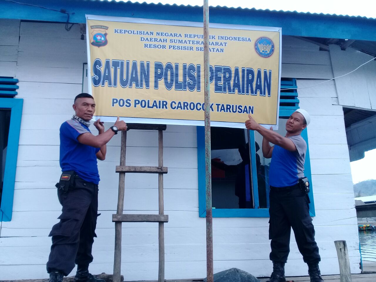 Pos Satpol Air  Polres Pessel, dirikan di TPI Carocok Tarusan