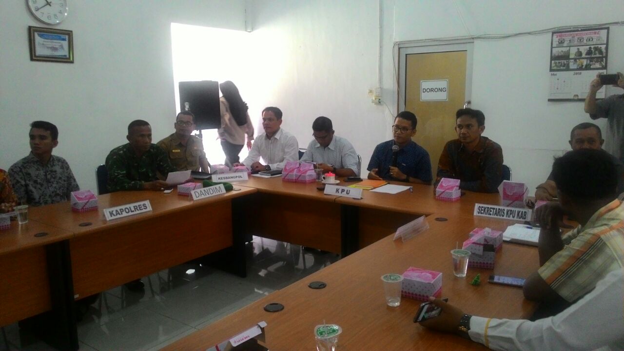 KPUD Pessel, gelar rapat koordinasi persiapan berkas pencalonan DPRD Pessel