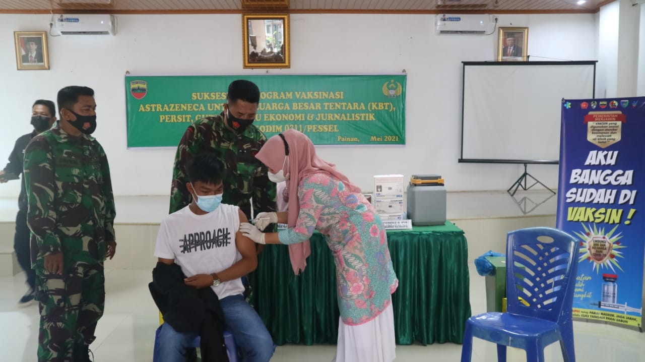 Kodim 0311/Pessel Laksanakan Kegiatan Vaksinasi Covid 19