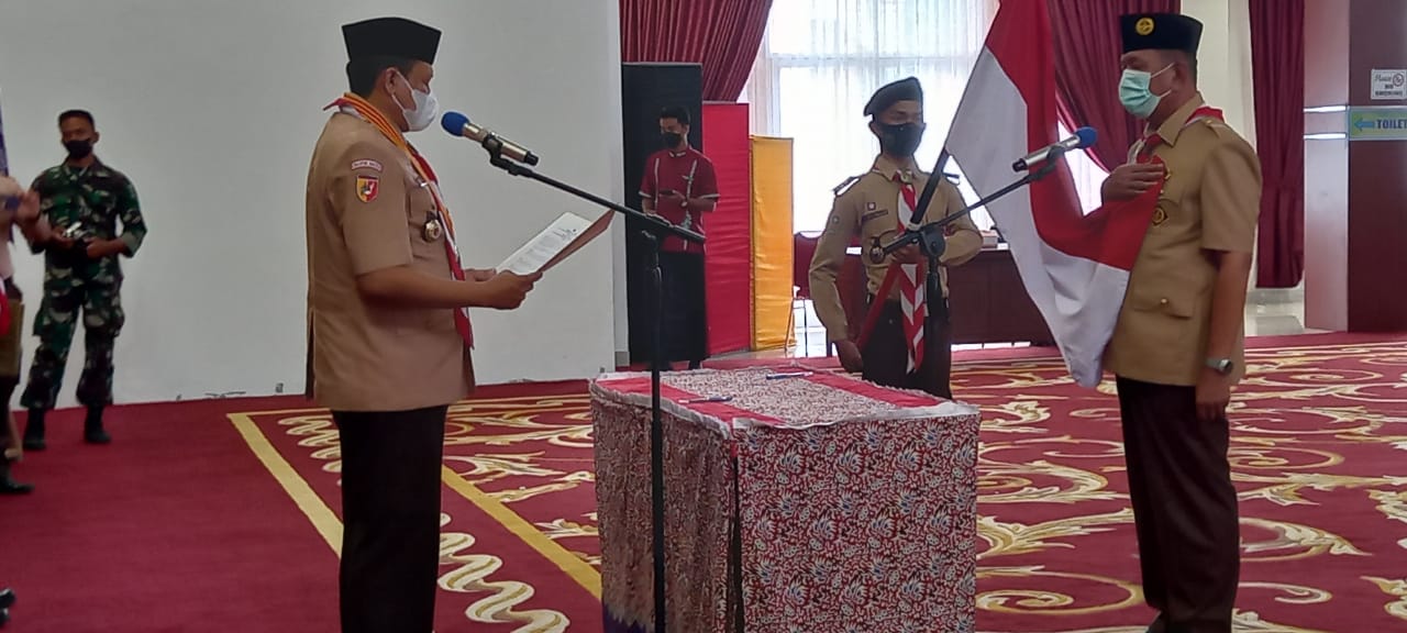 Bupati Rusma Yul Anwar Dilantik Jadi Ketua Mabicab Gerakan Pramuka Kabupaten Pesisir Selatan