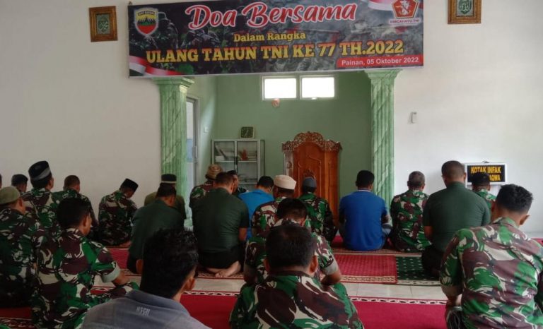Dalam Rangka HUT TNI ke 77, Kodim 0311 Pessel Gelar Doa Bersama